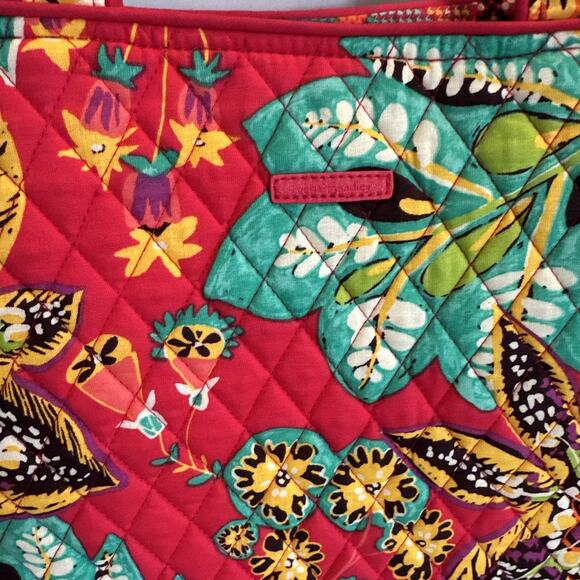 Vera Bradley Tote Bag, Rumba Summer 2017, Red with Colorful Flowers - Picture 3 of 10